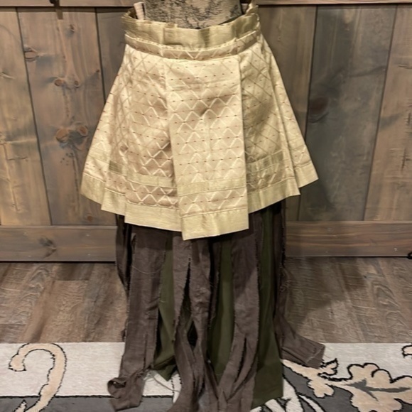 Handcrafted 4 layer upcycled/gypsy/pirate/medieval renaissance skirt bottom M/L - Picture 7 of 15